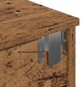 Falipolc fiókokkal régi fa 80x31x17 cm műszaki fa
