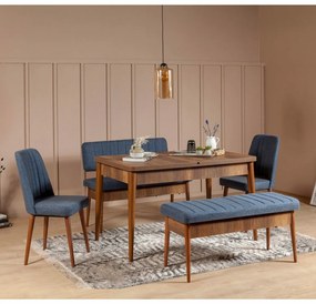 Vina Dark Blue and Walnut pad