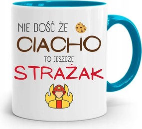 Kék Bögre Tűzoltónak Nem Elég, Hogy Süti nyomott mintával