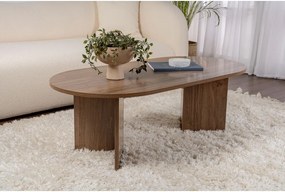 Sötétbarna dohányzóasztal diófa dekorral 60x119 cm Sable – Kalune Design