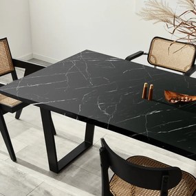 Bútormatrica 200x60 cm Black and White Marble – Ambiance