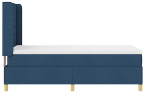 Ágykeret Matrac és LED Kék 100x200 cm Szövet