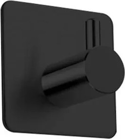 Fürdőszobai Akasztó Öntapadós Törölközőtartó Fekete Króm