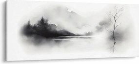 Kép - Tintafestmény tájkép (120x50 cm)