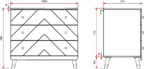 Fehér gyerek komód pelenkázó feltéttel 100x100x74 cm Billy – Vipack