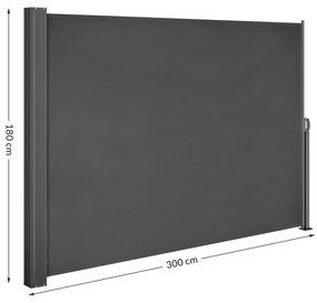 Jurhan NOSARA oldalárnyékoló teraszra, 180x300cm, antracit