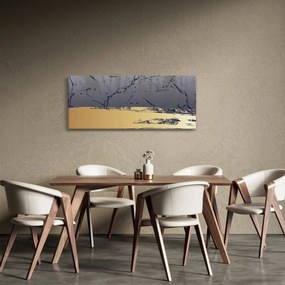 Kép - Kék és arany absztrakció N⁰1 (120x50 cm)