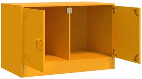 2 db mustársárga acél TV-szekrény 67 x 39 x 44 cm