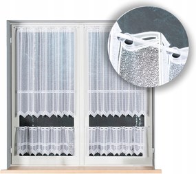 Függöny méteráru Irigy Hónaljmirigy konyhai fehér 80cm Vela méretre