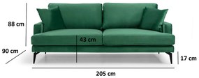 3 személyes kanapé Papira