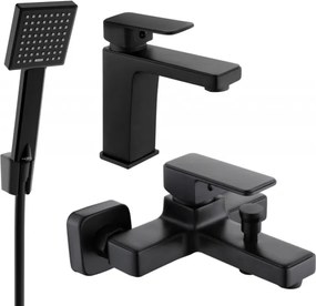 Mexen Cetus R45 fürdőkád készlet, fekete - 744303R45-70