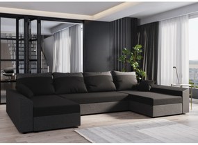 Sarok ülőgarnitúra U Paragon U (fekete + szürke). 1057396