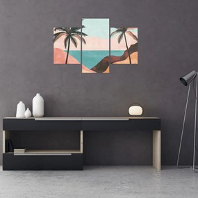 Kép - Pálmafák a tengernél (90x60 cm)