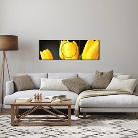 Tulipán képe (órával) (90x30 cm)