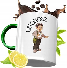 Zöld Bögre Postásnak Születésnapi Ajándék Nyomtatott Fényképpel