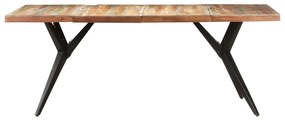 Tömör újrahasznosított fa étkezőasztal 200 x 90 x 76 cm