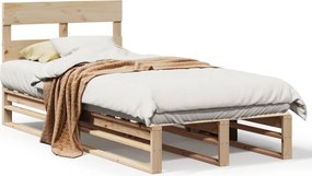 vidaXL tömör fenyőfa ágykeret matrac nélkül 90 x 190 cm