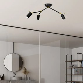 Spotlámpa IRIS 3xGU10/MR11/40W/230V fekete/arany