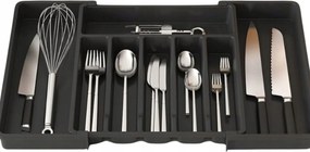 Evőeszköztartó 60 Fekete Konyhai Fiókhoz Kihúzható Tágas