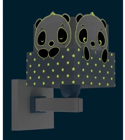 Dalber 63169T - Gyermek fali lámpa PANDA 1xE27/60W/230V kék