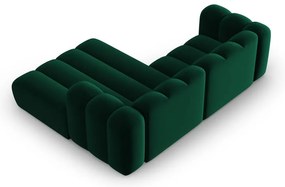 Sötétzöld sarokkanapé (jobb oldali) Lupine – Micadoni Home