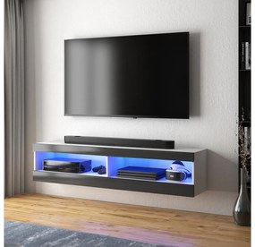 Tv szekrény/asztal Violett 100 (világítással) (fehér + fekete). 1098637