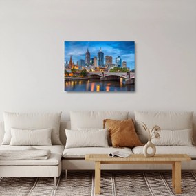 Melbourne város képe (üvegen) (70x50 cm)