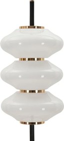 Fehér-fekete állólámpa üveg búrával (magasság 168 cm) Vintage – Mauro Ferretti