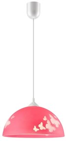 Lamkur Gyerek csillár zsinóron 1xE27/60W/230V LM 1.3.6 CZERWONY