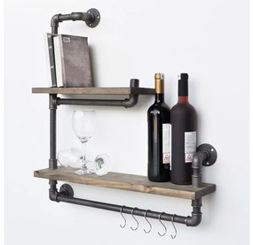 Fali polc BORURAF 58x60 cm fenyő