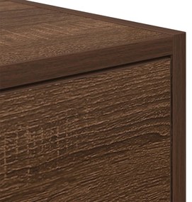TV Szekrény Barna Tölgy 100x31x25,5 cm Szerelt Fa