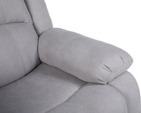 Pihentető fekvőszék, világos szürke szövet, ASKOY NEW