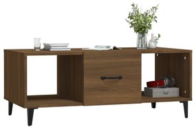 Barna tölgy színű szerelt fa dohányzóasztal 102 x 50 x 40 cm