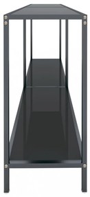 vidaXL fekete edzett üveg tálalóasztal 160 x 35 x 75,5 cm