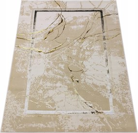 Szőnyeg 60x100 Bézs Ezüsttel És Arannyal Modern Glam Hálószoba Nappali