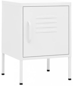 fehér acél éjjeliszekrény 35 x 35 x 51 cm