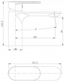 Cersanit Crea, mosdó csaptelep, fekete, S951-331