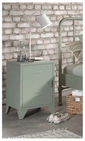 Zöld fém éjjeliszekrény Bronxx - Vipack