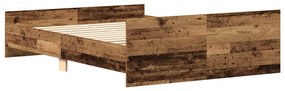 antik fa szerelt fa ágykeret matrac nélkül 140x190 cm