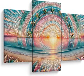 Kép – Naplemente mozaik (90x60 cm)