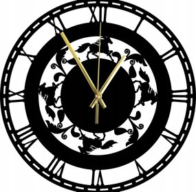 Falióra Fa Klasszikus Római Számok Lovak Galoppban 45 cm