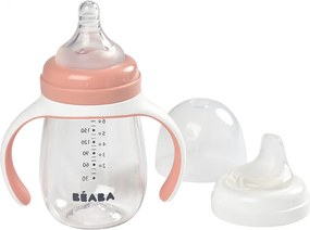 Béaba 2 az 1-ben Tanuló cumisüveg 210 ml - Sötét rózsaszín