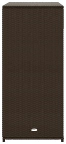barna polyrattan kerti tárolószekrény 105 x 55 x 113 cm