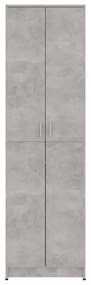 betonszürke szerelt fa előszobaszekrény 55 x 25 x 189 cm