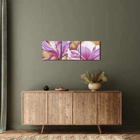 Kép - Magnólia virágok (órával) (90x30 cm)