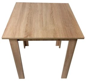 Négyzet alakú LEVI étkezőasztal, tölgyfa
