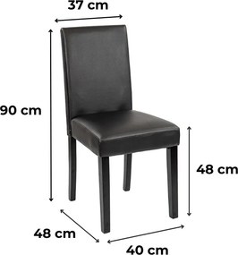 Kelly bőr étkezőszék fekete színben