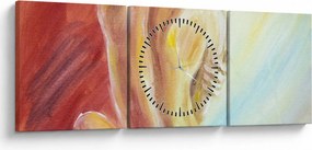 Pihenő nő képe, olajfestmény (órával) (90x30 cm)