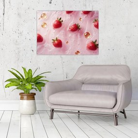 Kép - Eprek buborékokban (70x50 cm)