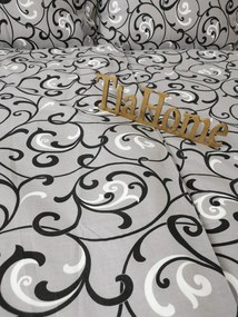 Pamut lepedők Ornament szürke TiaHome - 1x Párna 90x70cm, 1x Paplan 140x200cm